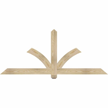 Ekena Millwork Redmond Rough Sawn Timber Gable Bracket, Douglas Fir, 72"W x 30"H x 2"D x 4"F, 10/12 Pitch GBW072X30X0204RED00RDF